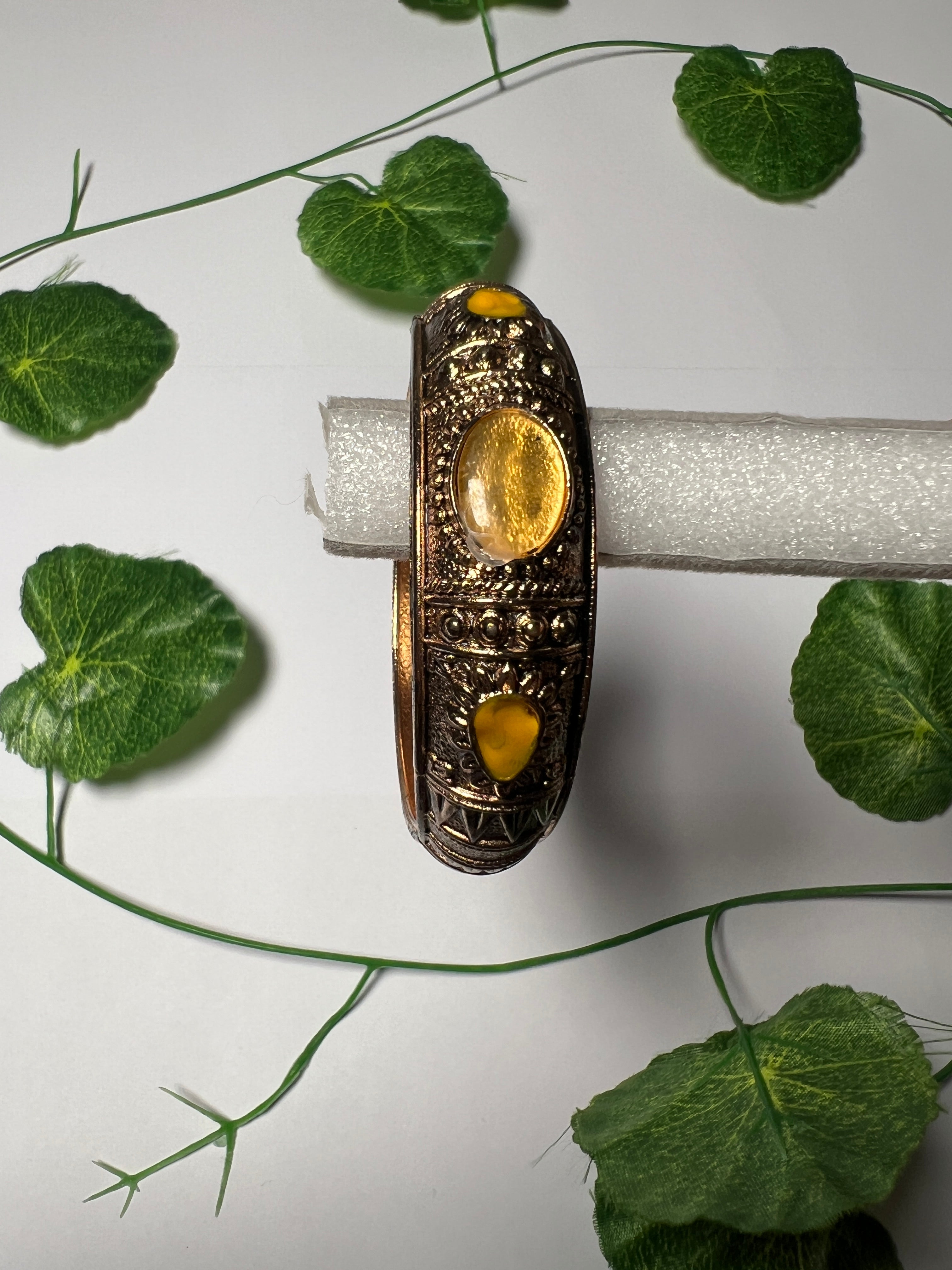 Boho Color Gem Bangles | Gold Plated