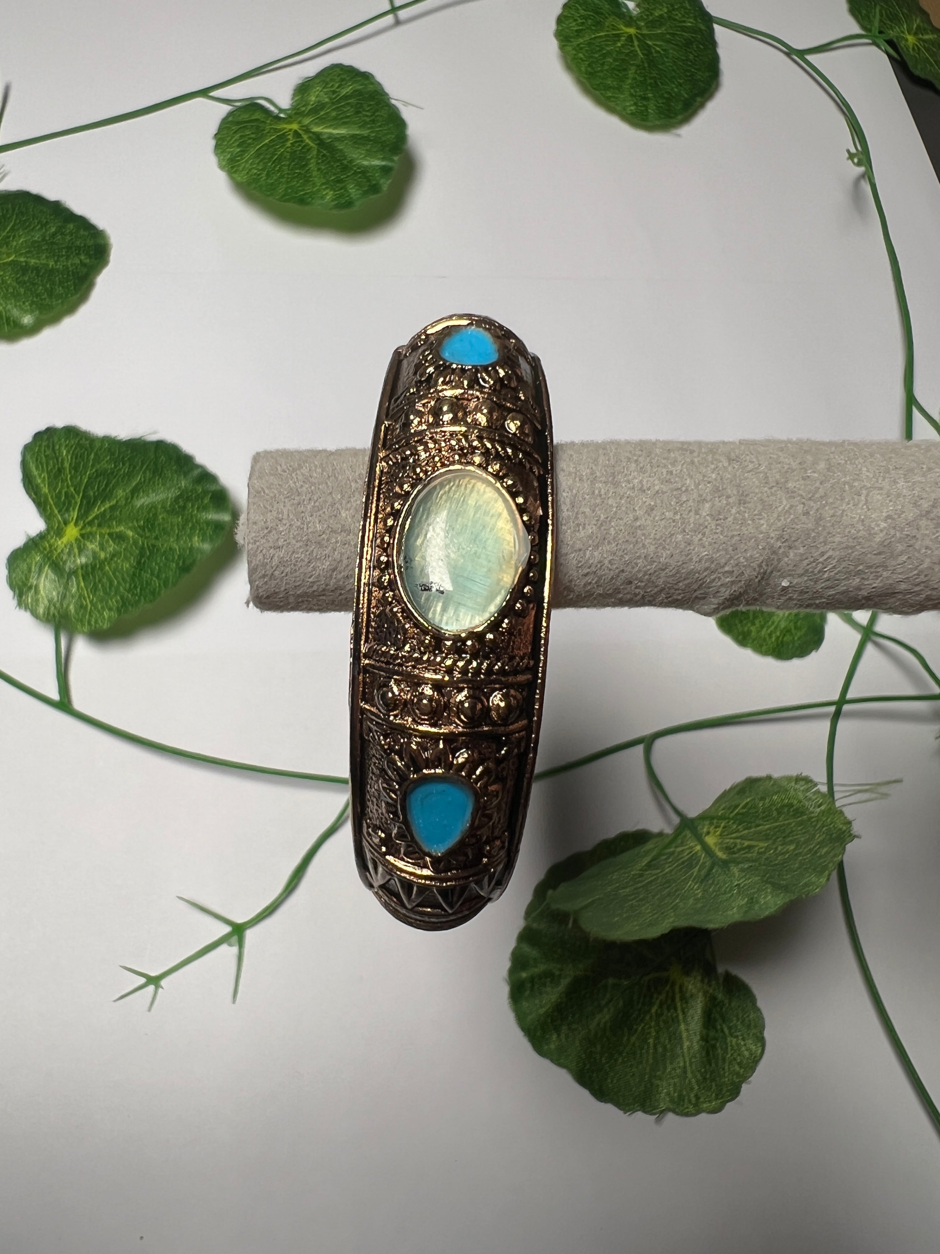 Boho Color Gem Bangles | Gold Plated