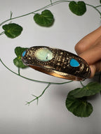 Boho Color Gem Bangles | Gold Plated