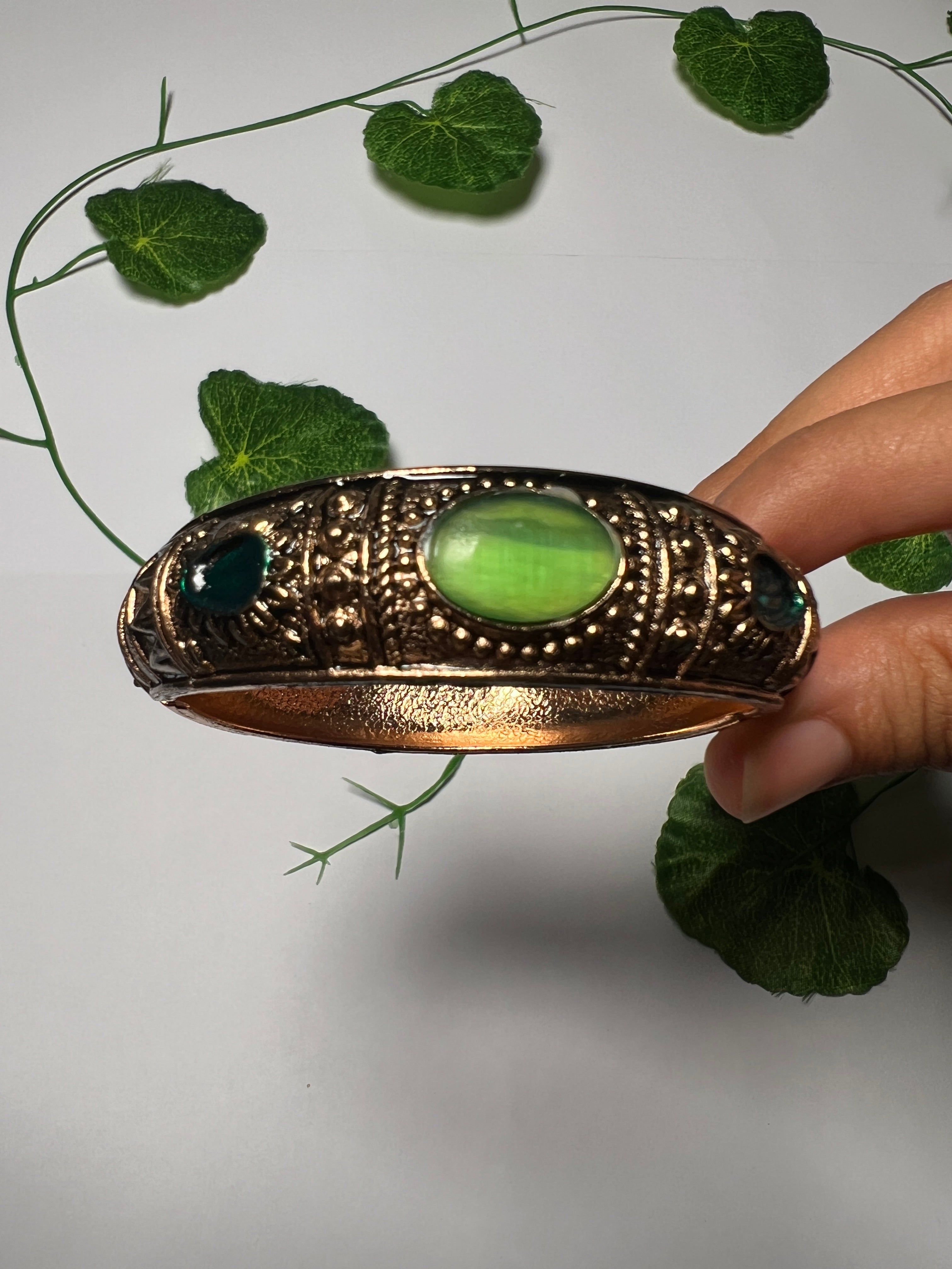 Boho Color Gem Bangles | Gold Plated