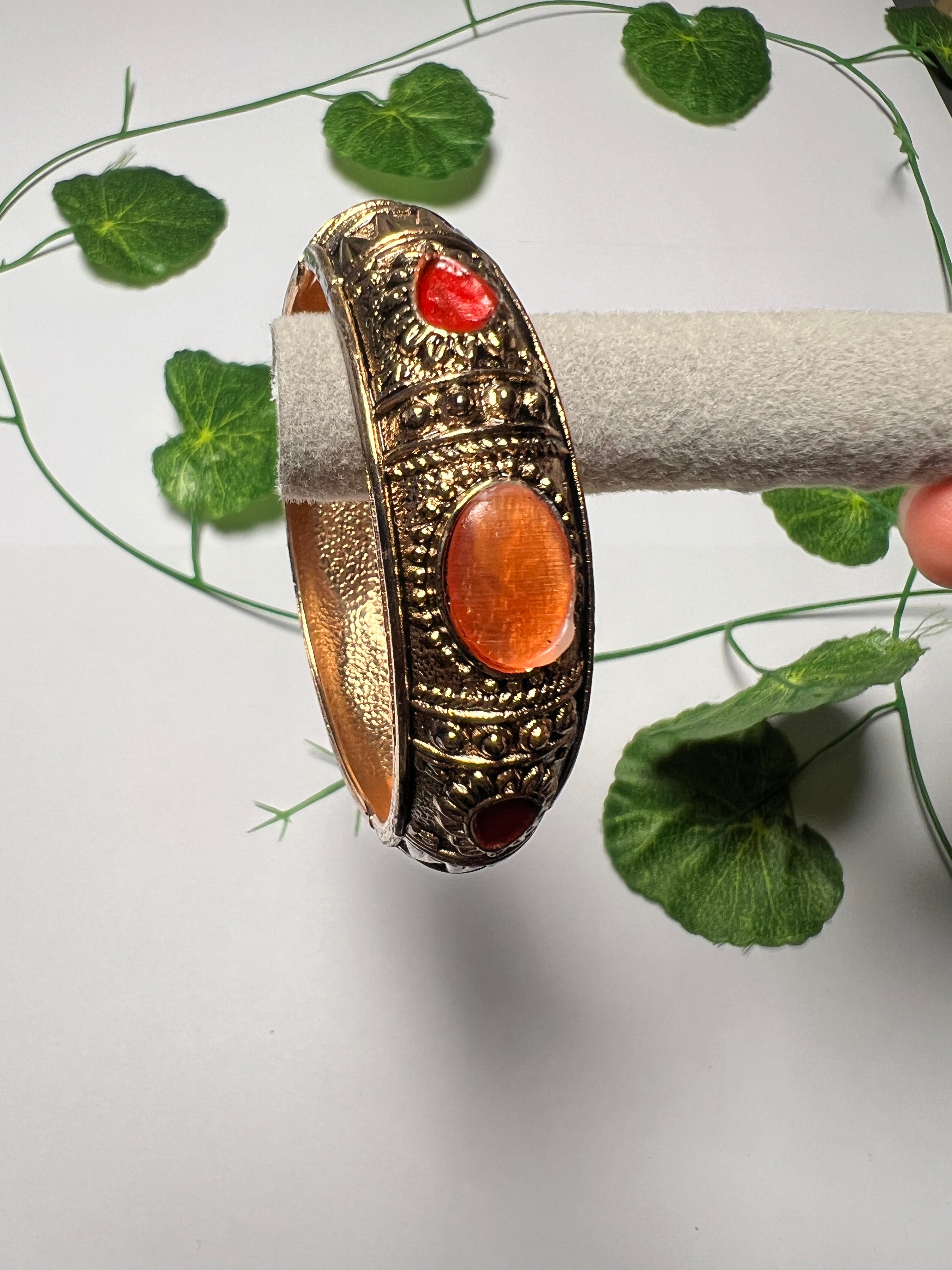 Boho Color Gem Bangles | Gold Plated