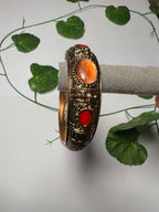 Boho Color Gem Bangles | Gold Plated