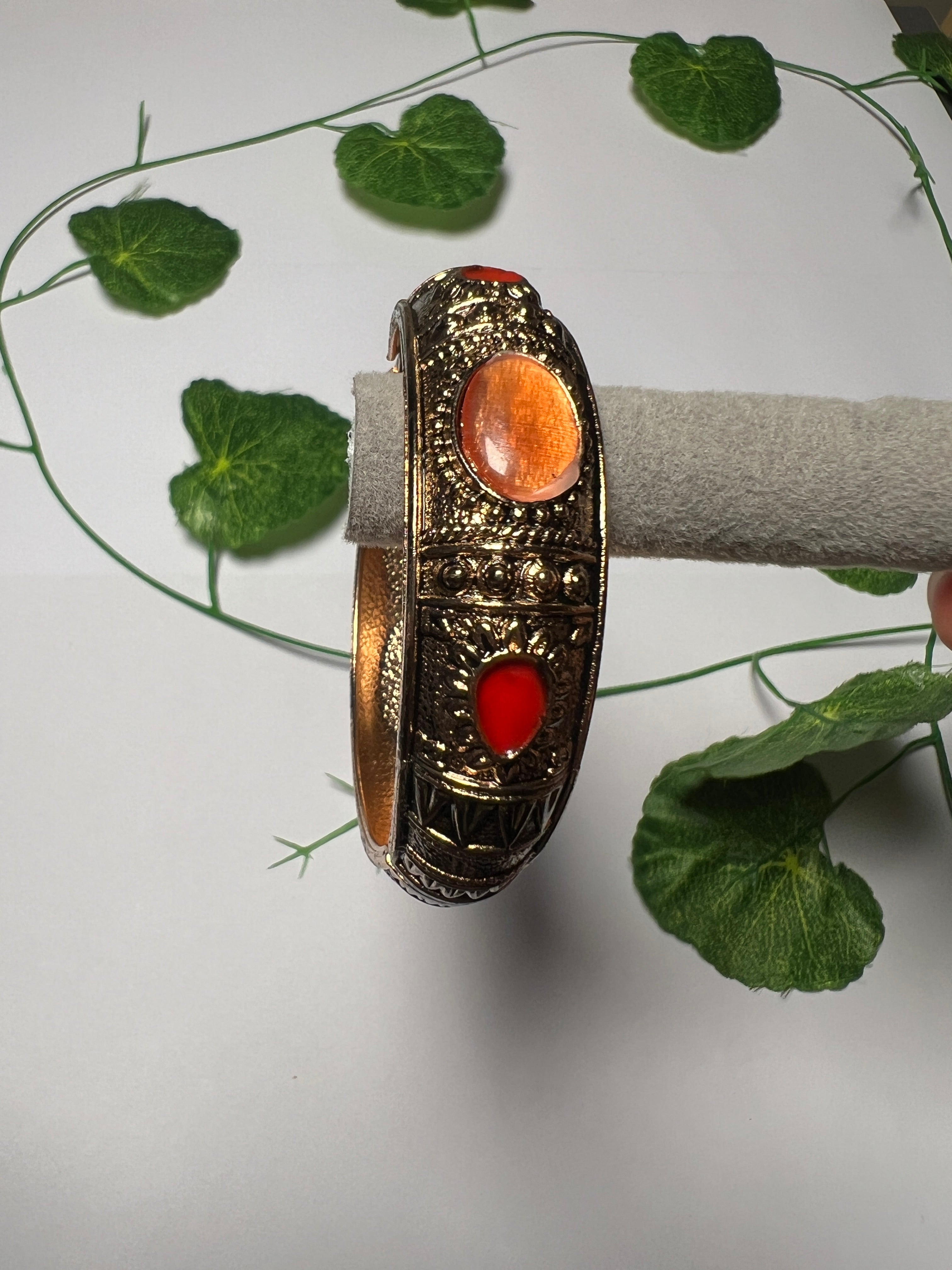 Boho Color Gem Bangles | Gold Plated