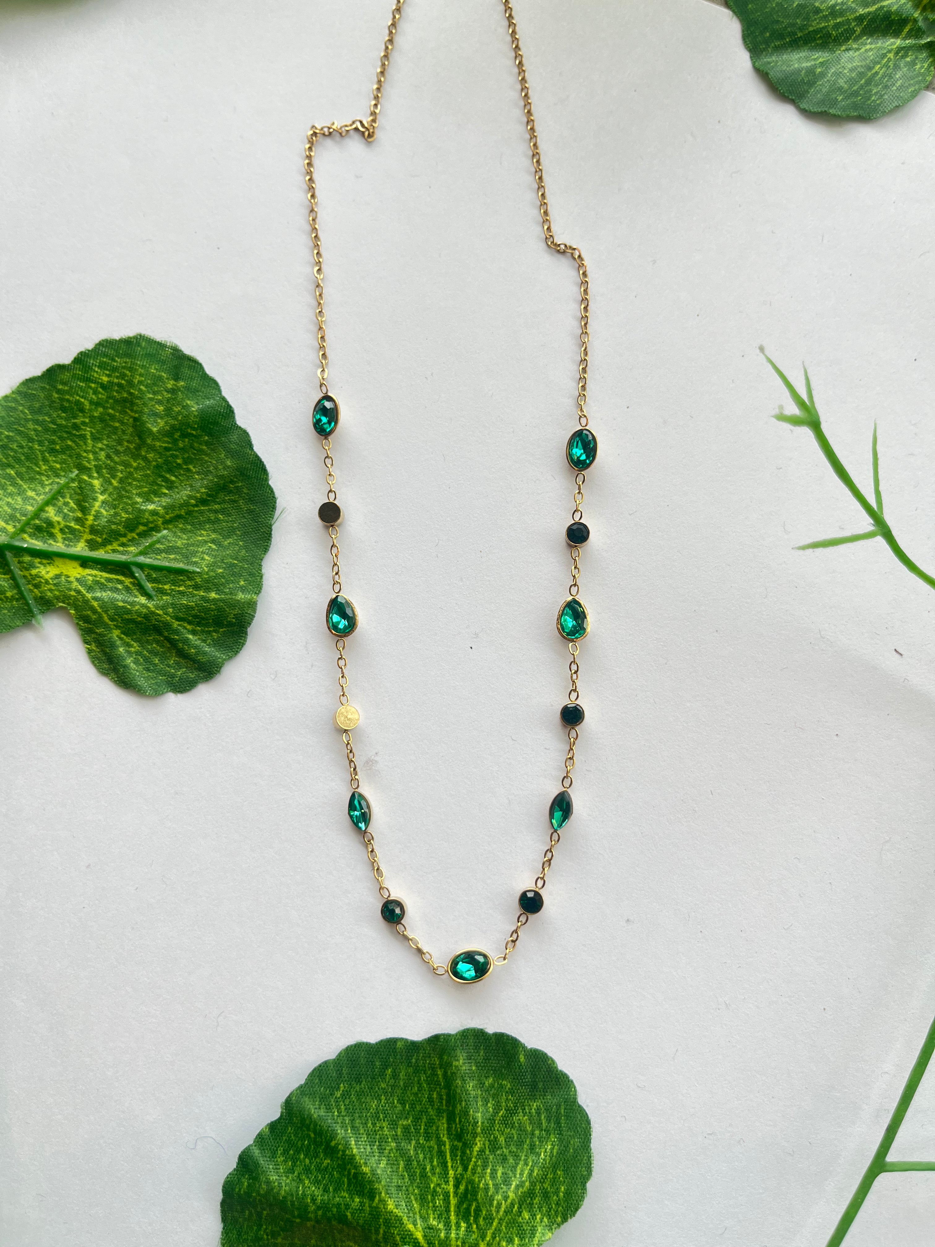 Emerald Drop Chain