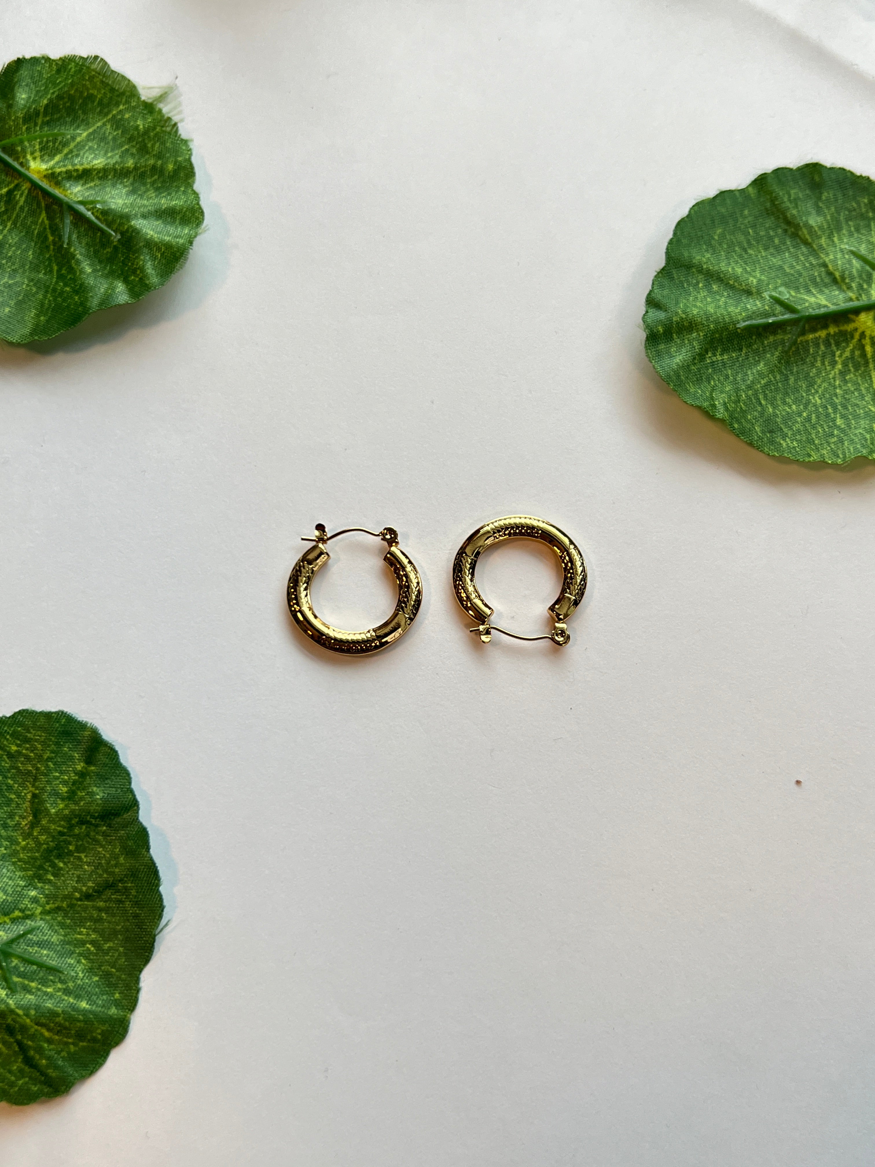 Textured Gold Hoops