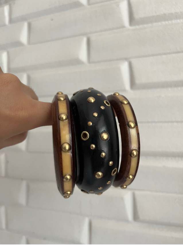 Studded Wood & Resin